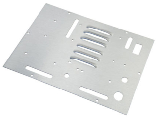 back panel with louvers produced with cnc turret punch press