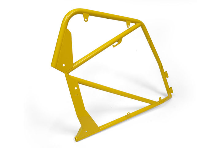 cnc bent and welded yellow powder coated utv door