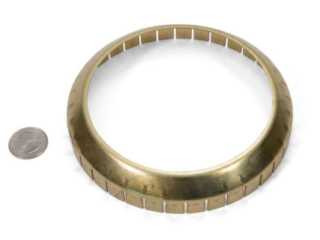 deep drawn metal stamping of brass material