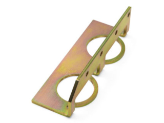 laser cut and formed bracket component with final zinc plating