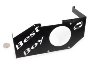 laser cut part with forming hardware insertion and powder coating