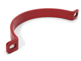 metal formed component with laser cut features and powder coat finish