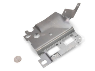 metal stamping with multiple forms and stiffening ribs