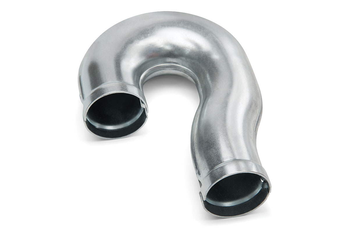welded metal stampings to complete recreational vehicle exhaust pipe