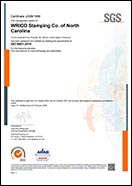 Wrico NC ISO 9001:2015 Certificate